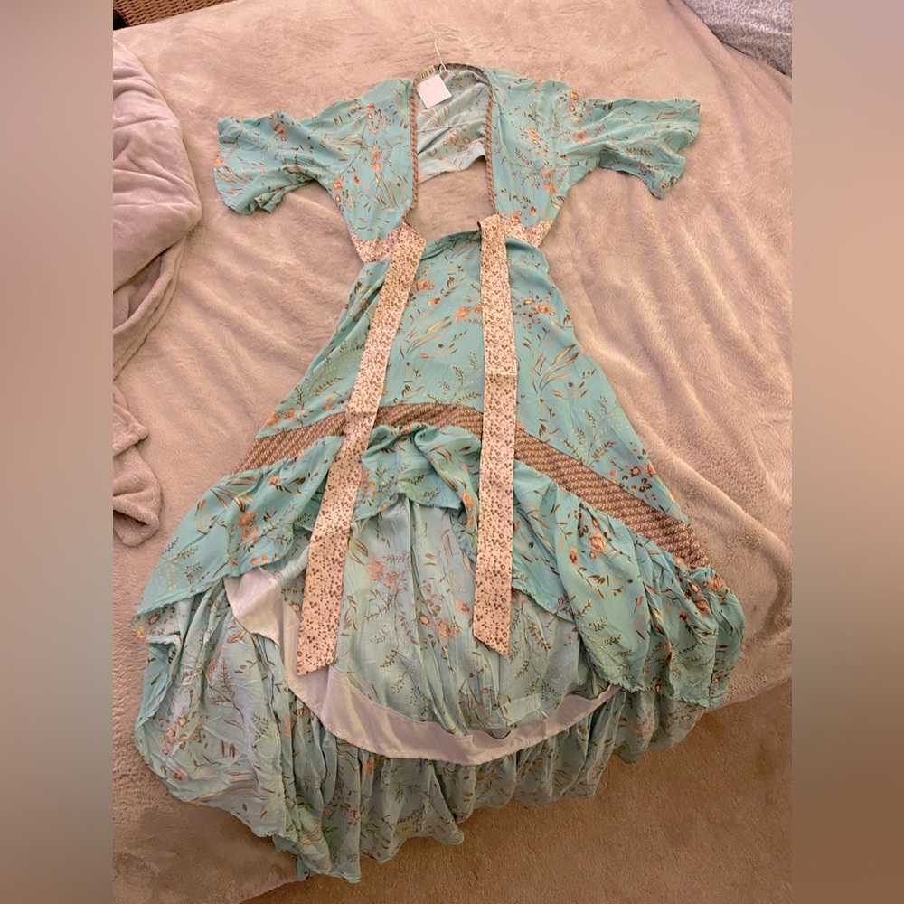 Brand New Flowy Teal Boho Dress/Robe